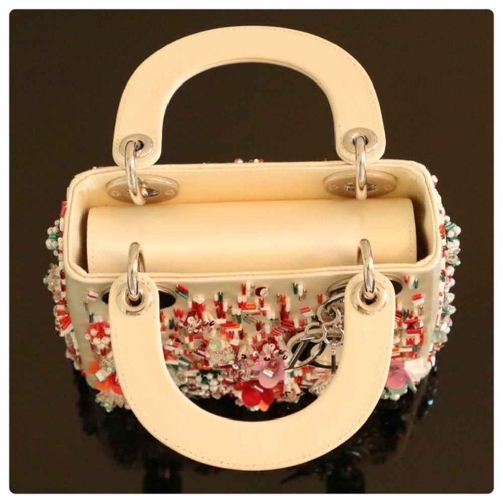 Christian Dior Embellished Satin Mini Lady Dior - Picture 8 of 15